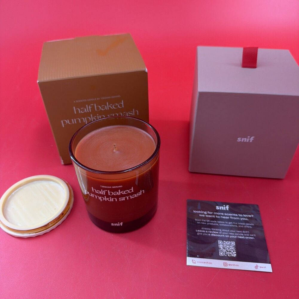 Snif Half Baked Gingerbread Smash Scented Candle 8.5 Oz Full Size NIB
